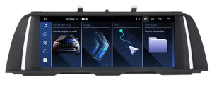 BMW 5 F10 (2011-2012) 10,25″-os magyar menüs Android GPS navigációs autórádió Wifi Bluetooth 4GB RAM 8magos processzor CIC iDrive