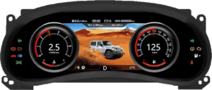 Jeep Wrangler (2011-2017) digitális kilométeróra csoport 12,3″-os 1920x720px kijelzővel