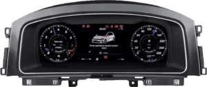 VW Golf 7 Golf 7.5 (2013-2020) digitális kilométeróra csoport 12,3″-os 1920x720px kijelzővel