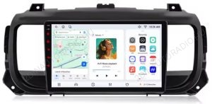 Citroen Jumpy Peugeot Expert Toyota Proace (2016-2021) 9"-os kijelzős Autórádió magyar Android rendszerrel kormányvezérlés Wifi Bluetooth DSP