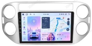 VW Tiguan (2010-2015) 9"-os kijelzős 2 DIN Android autóhifi fejegység magyar nyelvű rendszerrel CANBUS vezérléssel GPS Wifi Bluetooth DSP